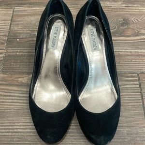 Steve Madden Ulltra Black Sued Women’s Heels